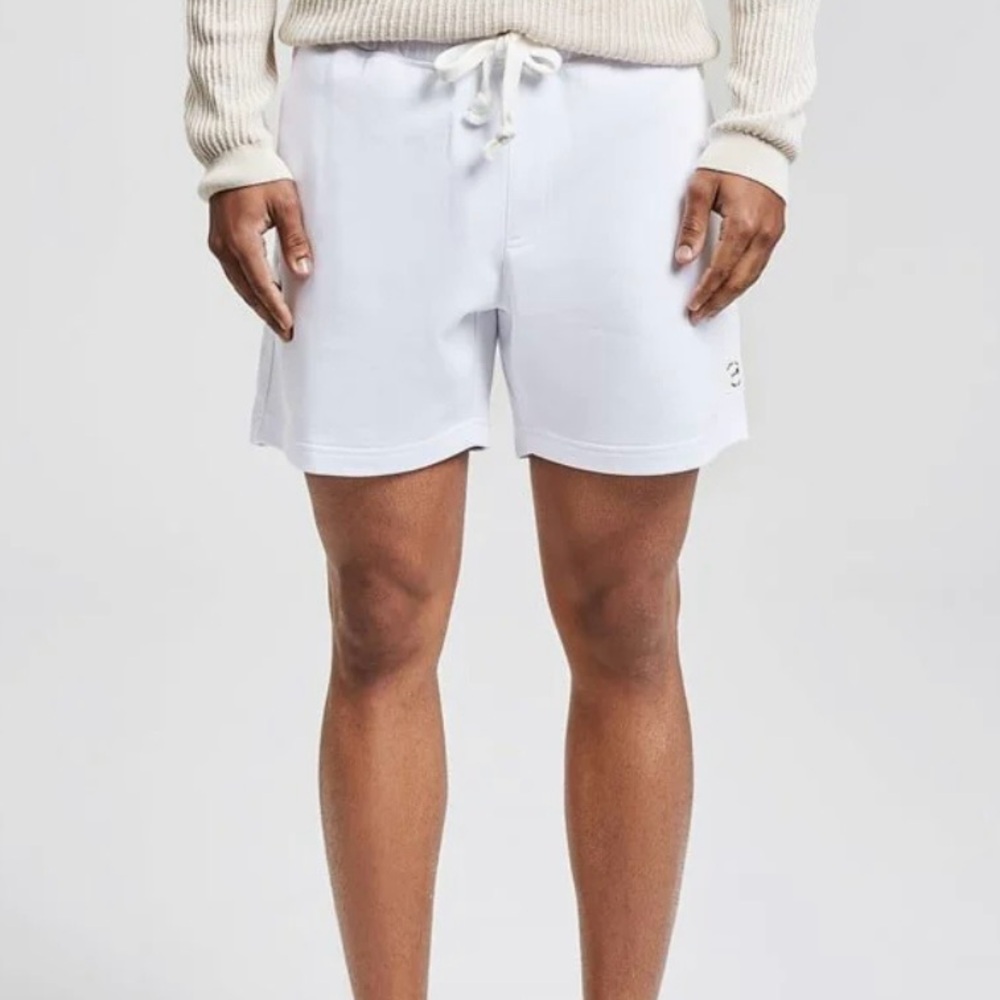 NWT Maamgic White Pull On Sweat Shorts L Knit Casual